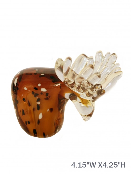 Hand-blown Glass Moose 